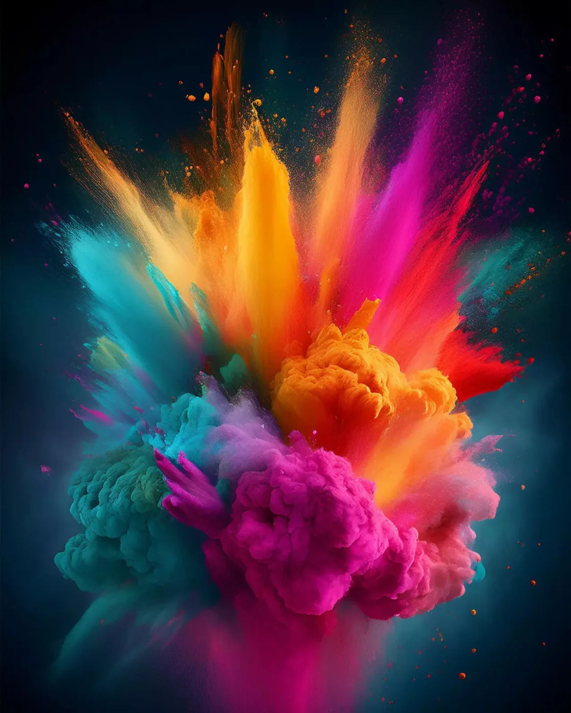 Color Powder Burst 8’X10’ Fleece (96 X 120 Inch) Backdrop