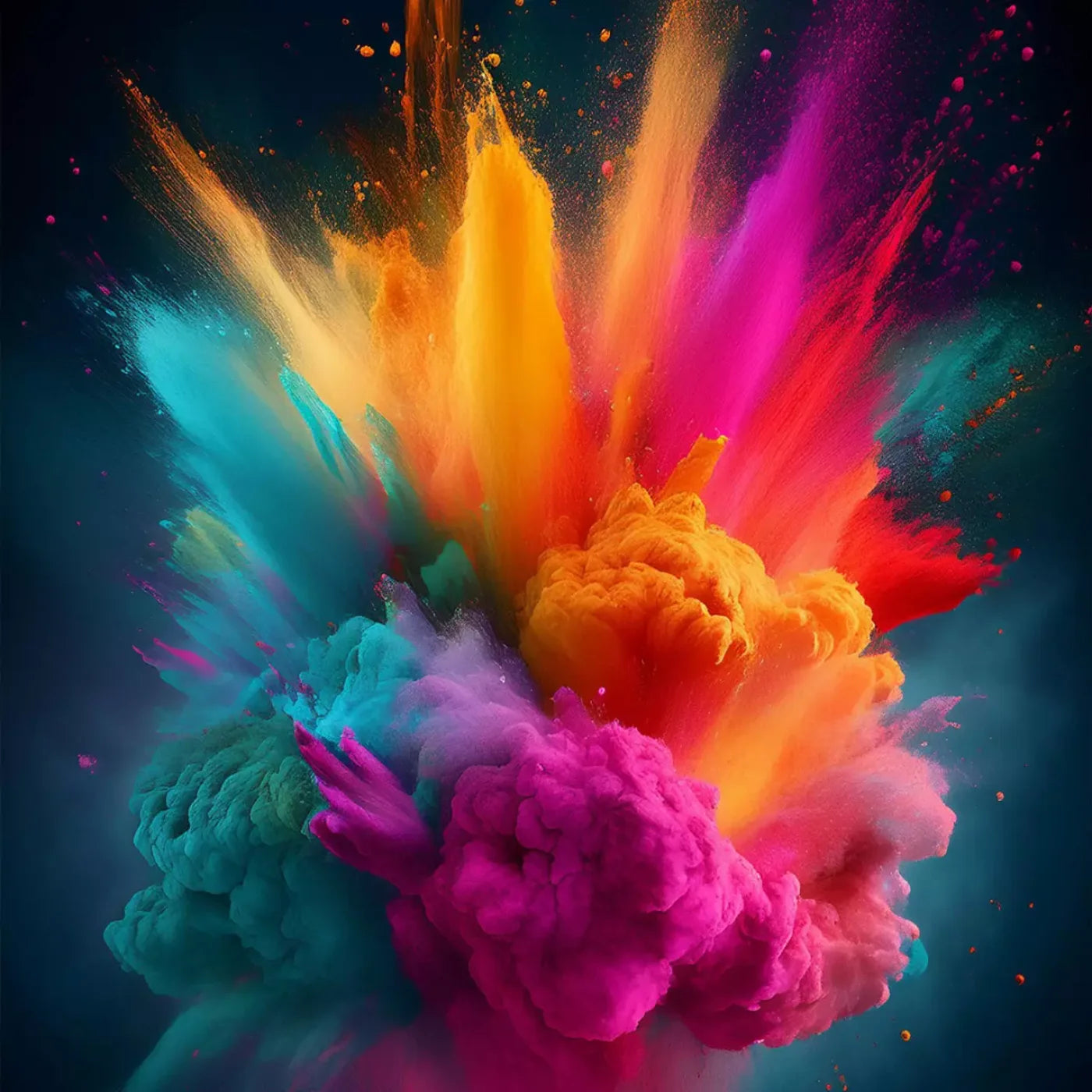 Color Powder Burst 8’X8’ Fleece (96 X Inch) Backdrop