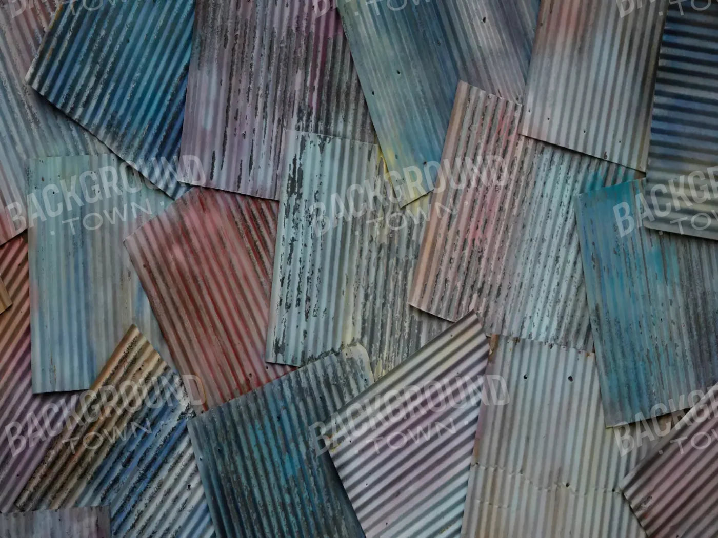 Colored Tin 10X8 Fleece ( 120 X 96 Inch ) Backdrop