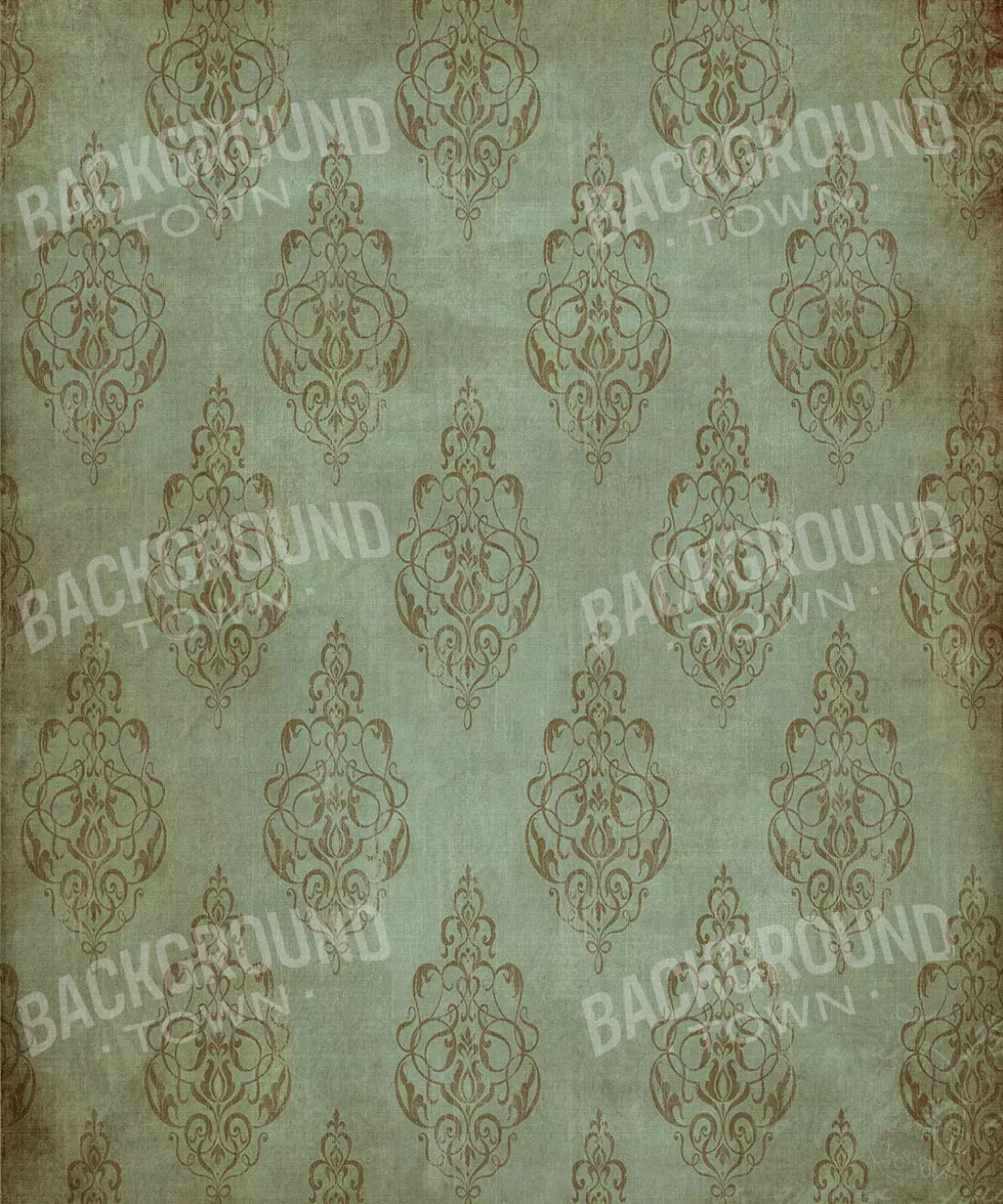 Green Damask Backdrop for Photography
