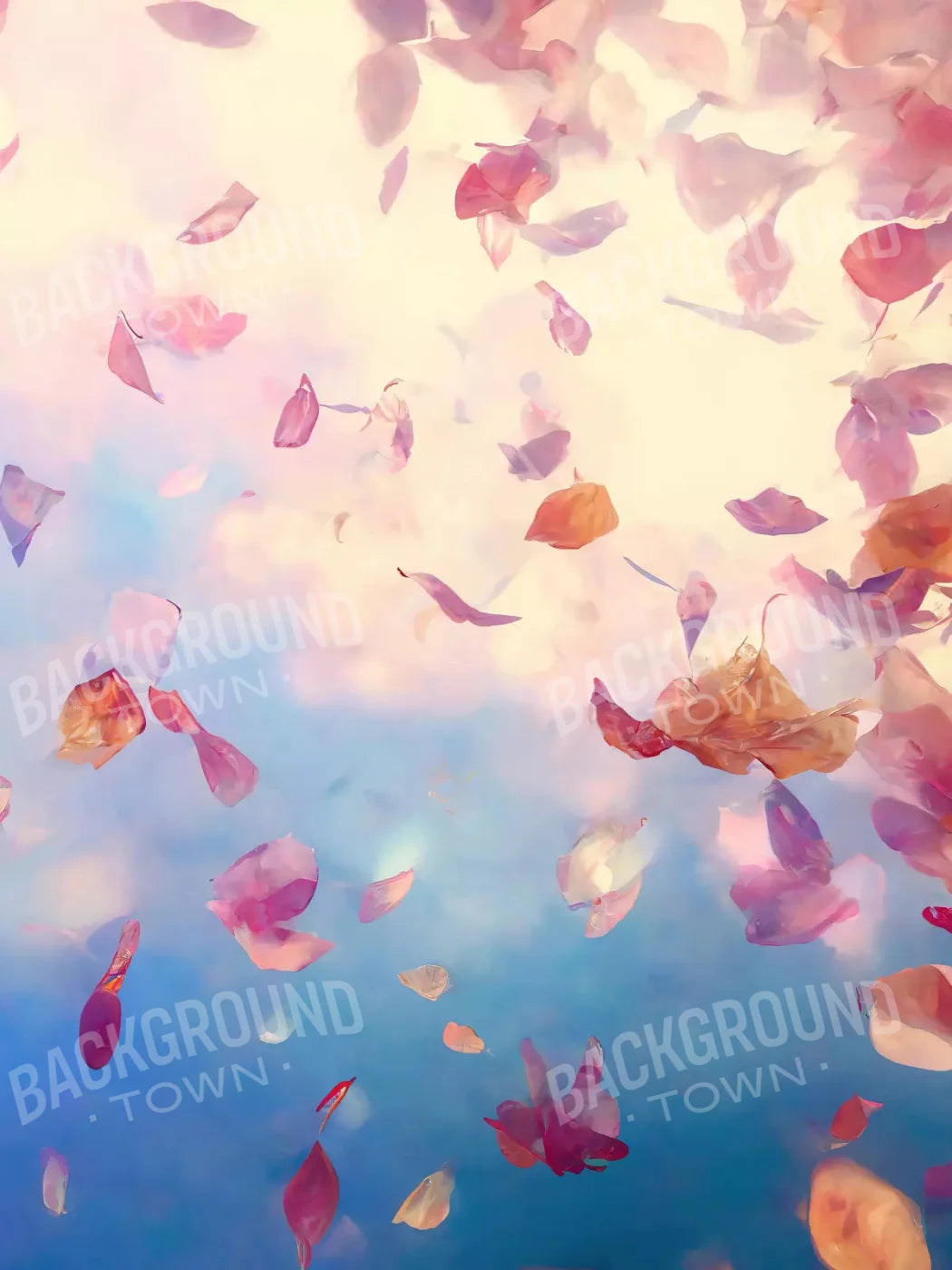 Confetti Blossoms I 5X68 Fleece ( 60 X 80 Inch ) Backdrop