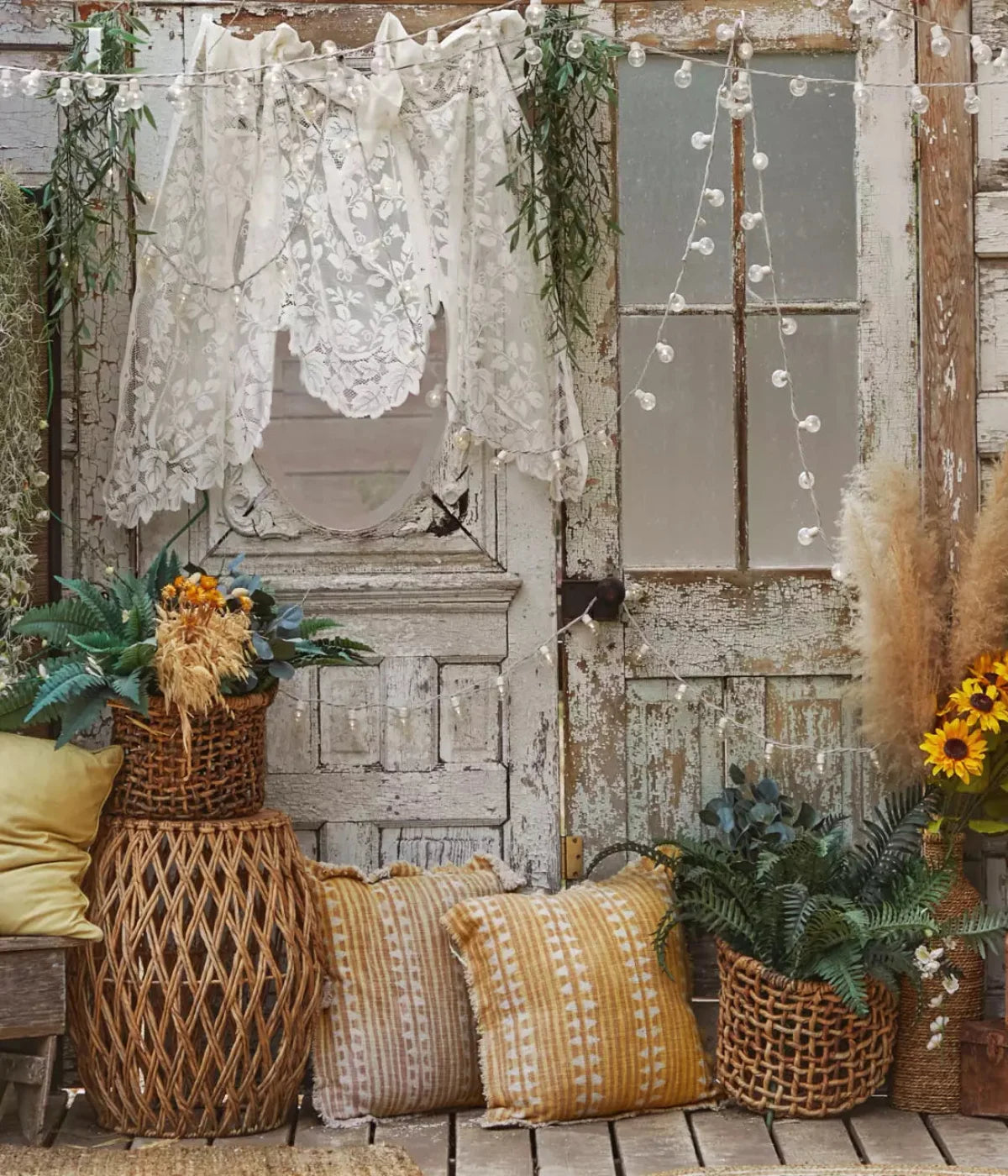 Cottage Boho 10X12 Ultracloth ( 120 X 144 Inch ) Backdrop