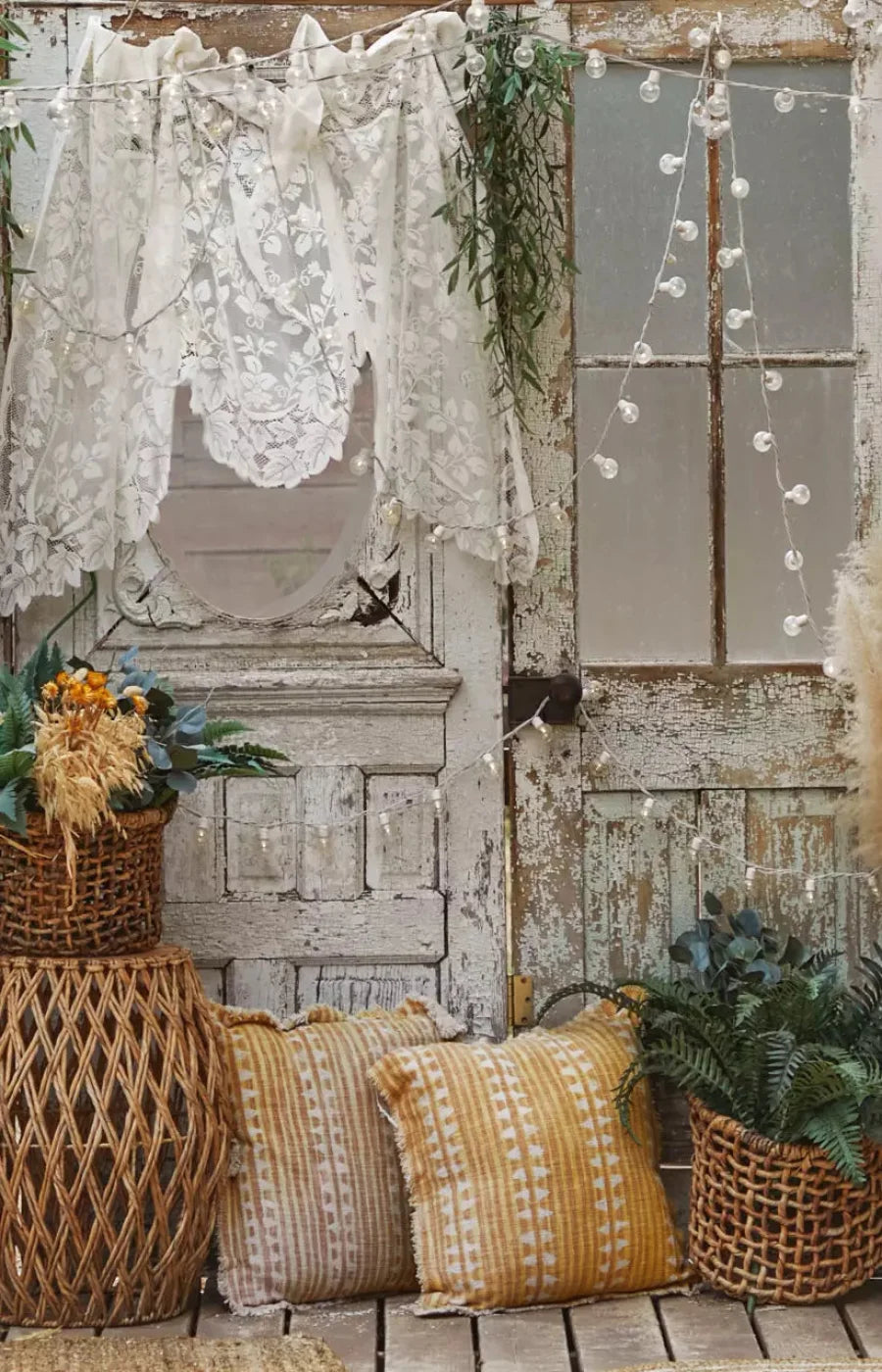 Cottage Boho 8X12 Ultracloth ( 96 X 144 Inch ) Backdrop