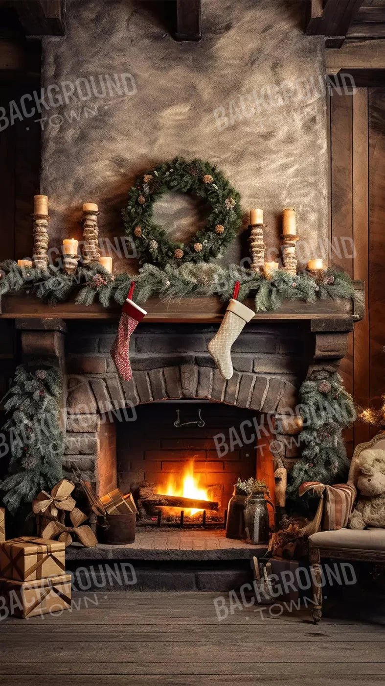 Country Christmas I 8X14 Ultracloth ( 96 X 168 Inch ) Backdrop