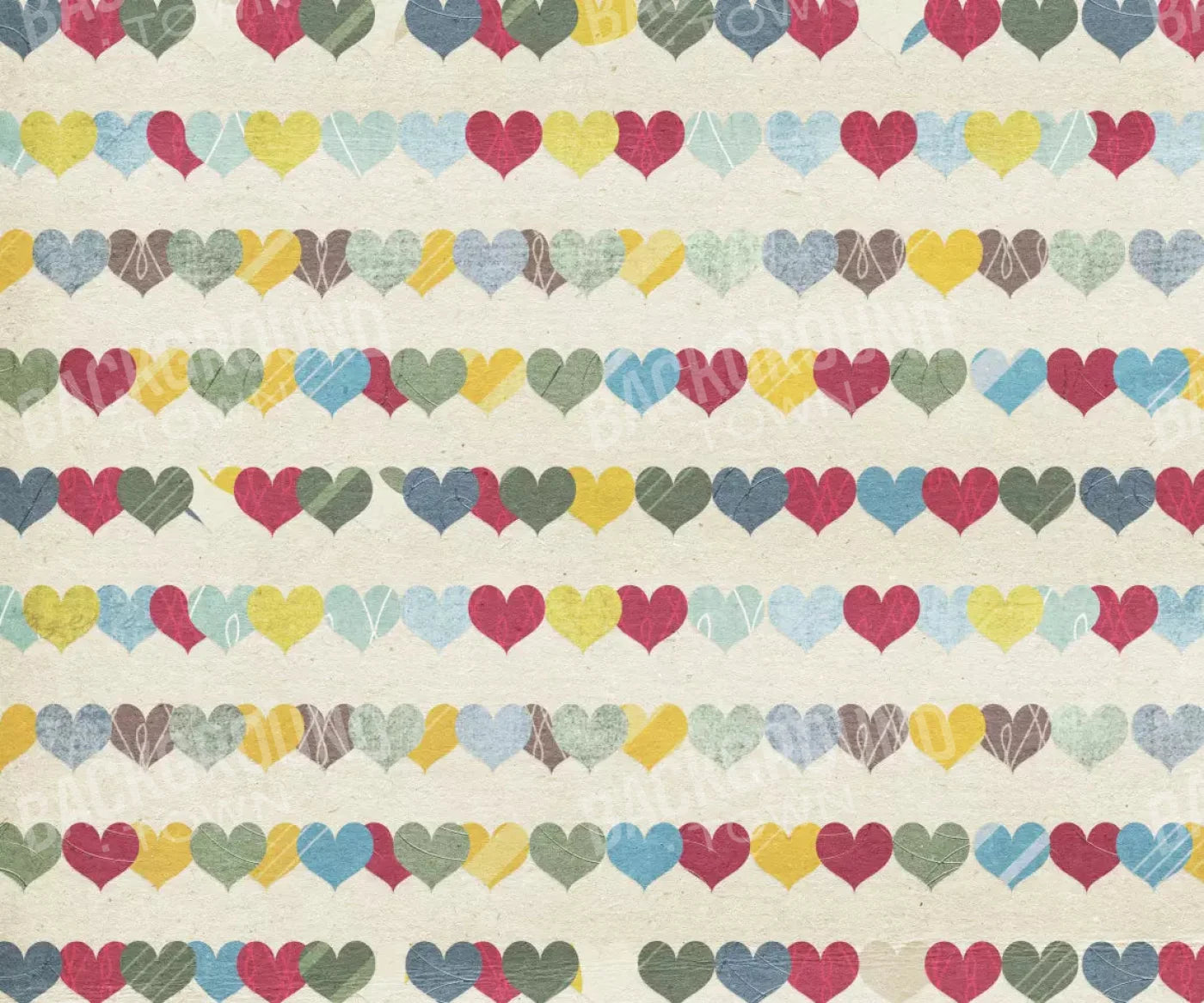Country Hearts 5X42 Fleece ( 60 X 50 Inch ) Backdrop