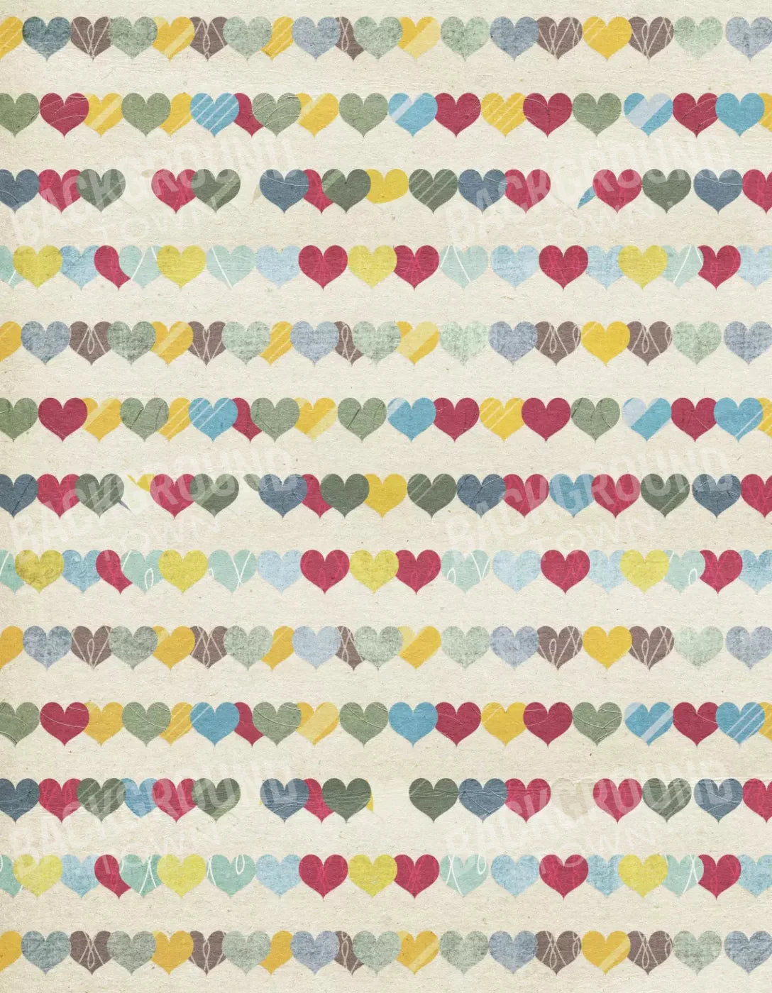 Country Hearts 6X8 Fleece ( 72 X 96 Inch ) Backdrop