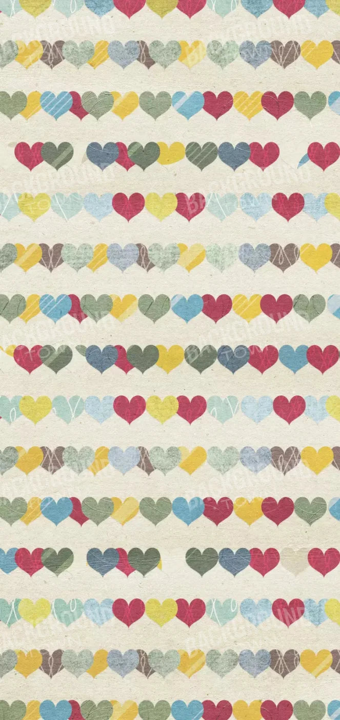 Country Hearts 8X16 Ultracloth ( 96 X 192 Inch ) Backdrop