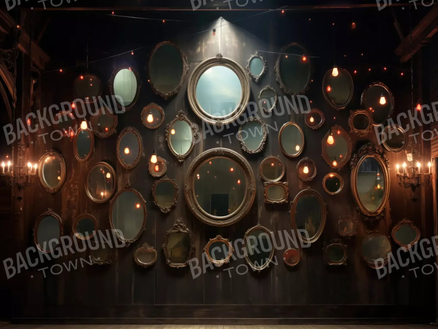Country Mirror Stage 6’8X5’ Fleece (80 X 60 Inch) Backdrop