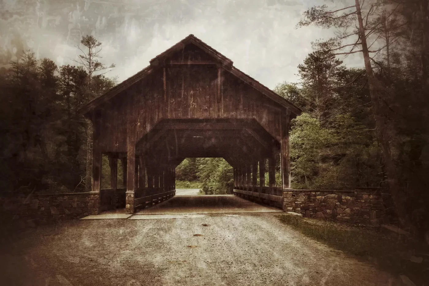 Covered Bridge 8X5 Ultracloth ( 96 X 60 Inch ) Backdrop