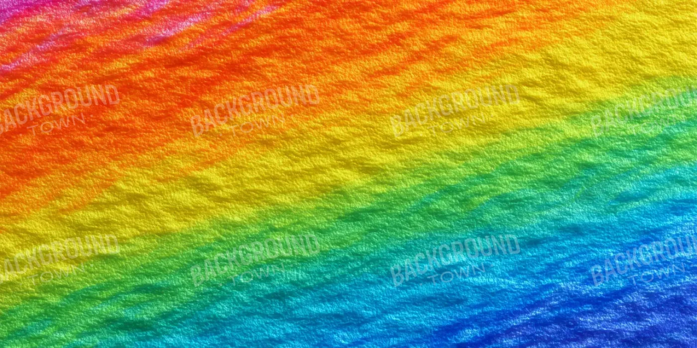 Crayon Rainbow 16’x8’ UltraCloth (192 x 96 inch) Backdrop