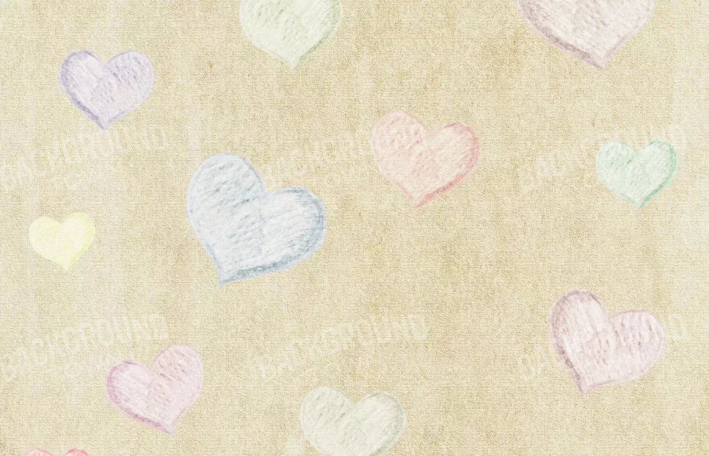 Cream Of Hearts 12X8 Ultracloth ( 144 X 96 Inch ) Backdrop