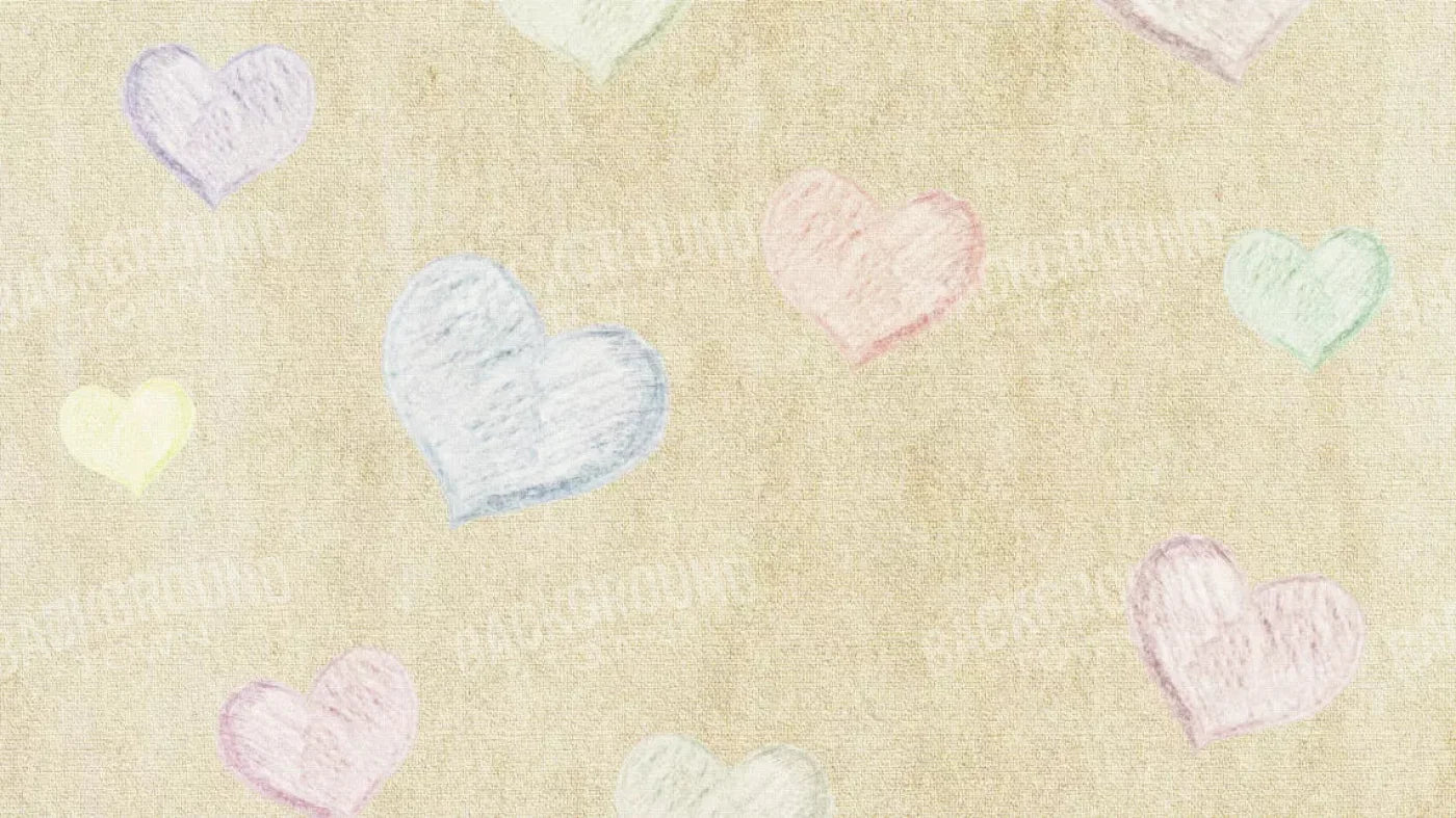 Cream Of Hearts 14X8 Ultracloth ( 168 X 96 Inch ) Backdrop