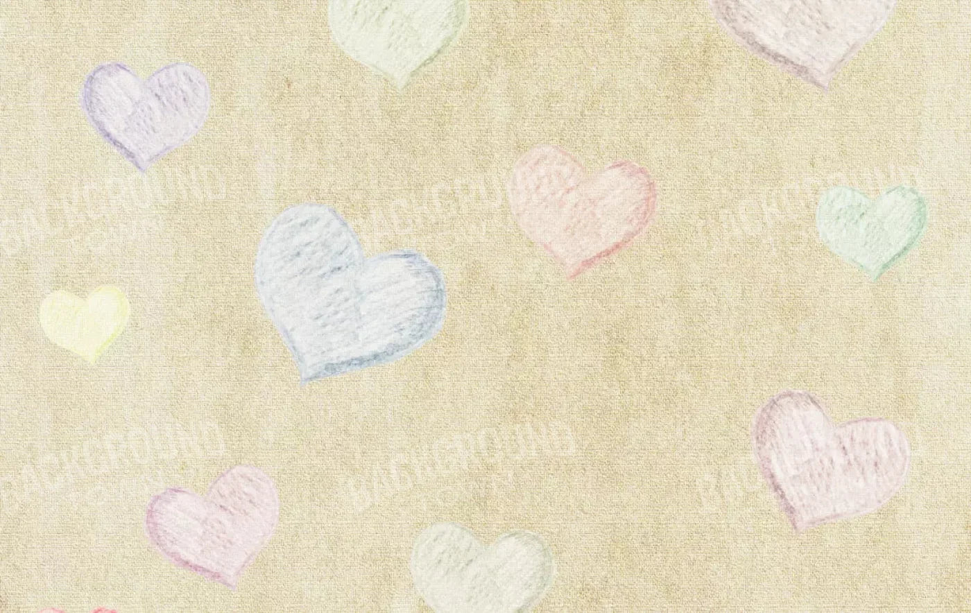 Cream Of Hearts 16X10 Ultracloth ( 192 X 120 Inch ) Backdrop