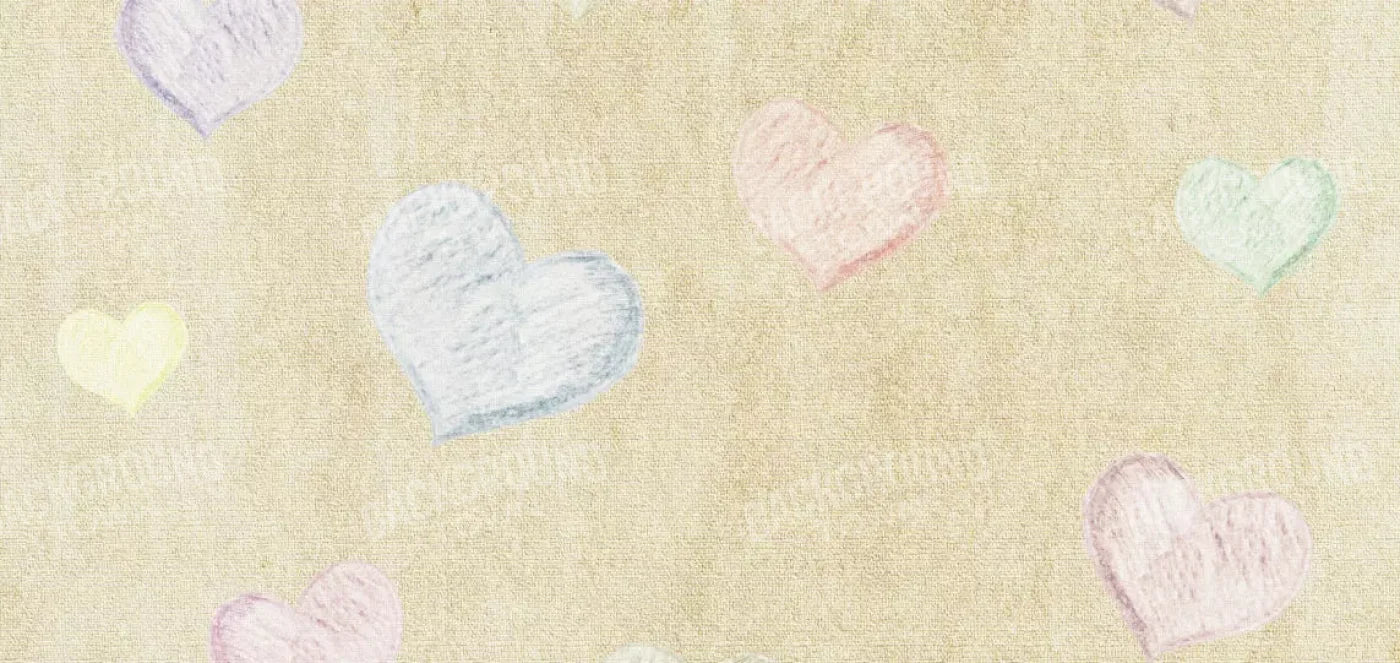 Cream Of Hearts 16X8 Ultracloth ( 192 X 96 Inch ) Backdrop