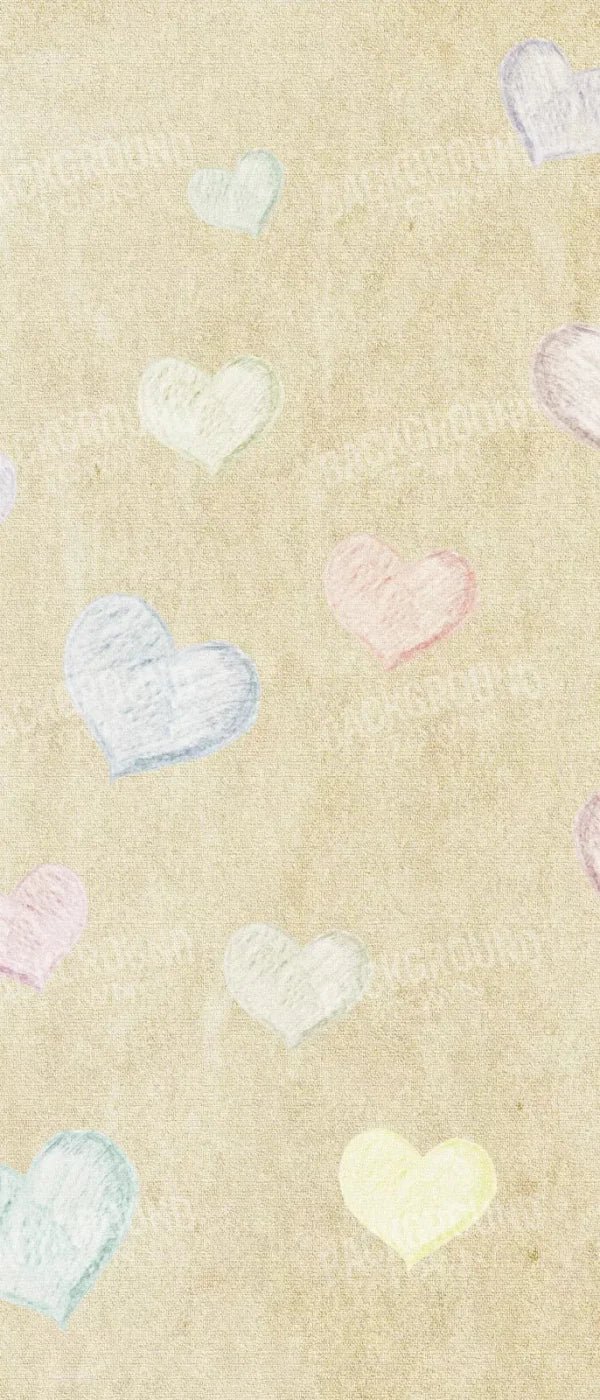 Cream Of Hearts 5X12 Ultracloth For Westcott X-Drop ( 60 X 144 Inch ) Backdrop