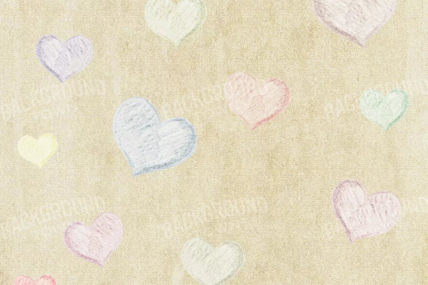 Cream Of Hearts 8X5 Ultracloth ( 96 X 60 Inch ) Backdrop