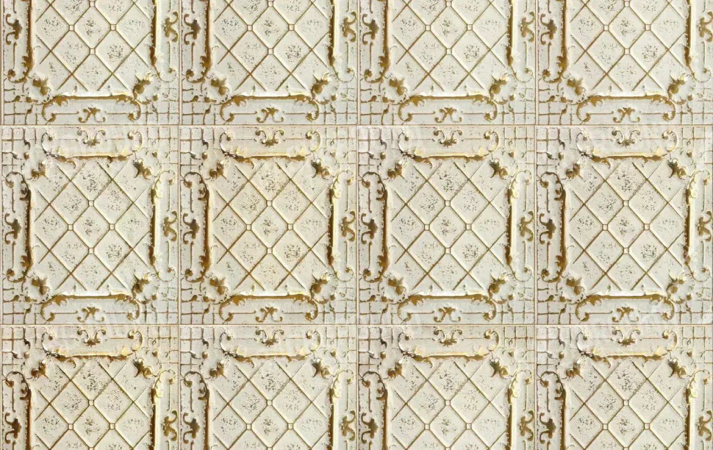 Cream Tiles 16X10 Ultracloth ( 192 X 120 Inch ) Backdrop