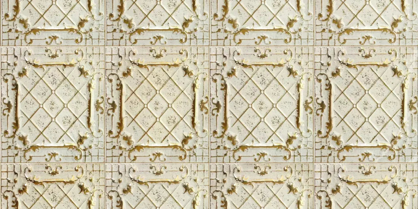 Cream Tiles 20X10 Ultracloth ( 240 X 120 Inch ) Backdrop