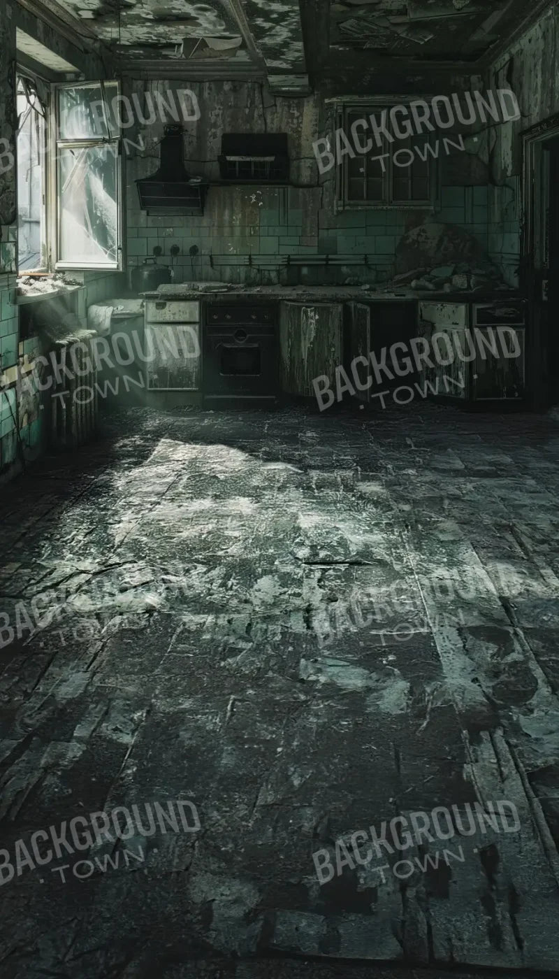 Creepy Decaying House Sweep 8’x14’ UltraCloth for Westcott X-Drop Pro (96 x 168 inch) Backdrop