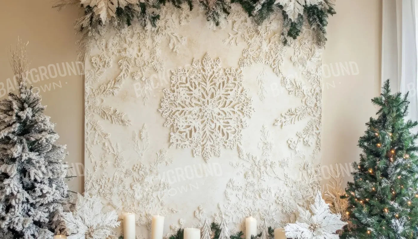 Crochet Christmas Tapestry 14’x8’ UltraCloth (168 x 96 inch) Backdrop