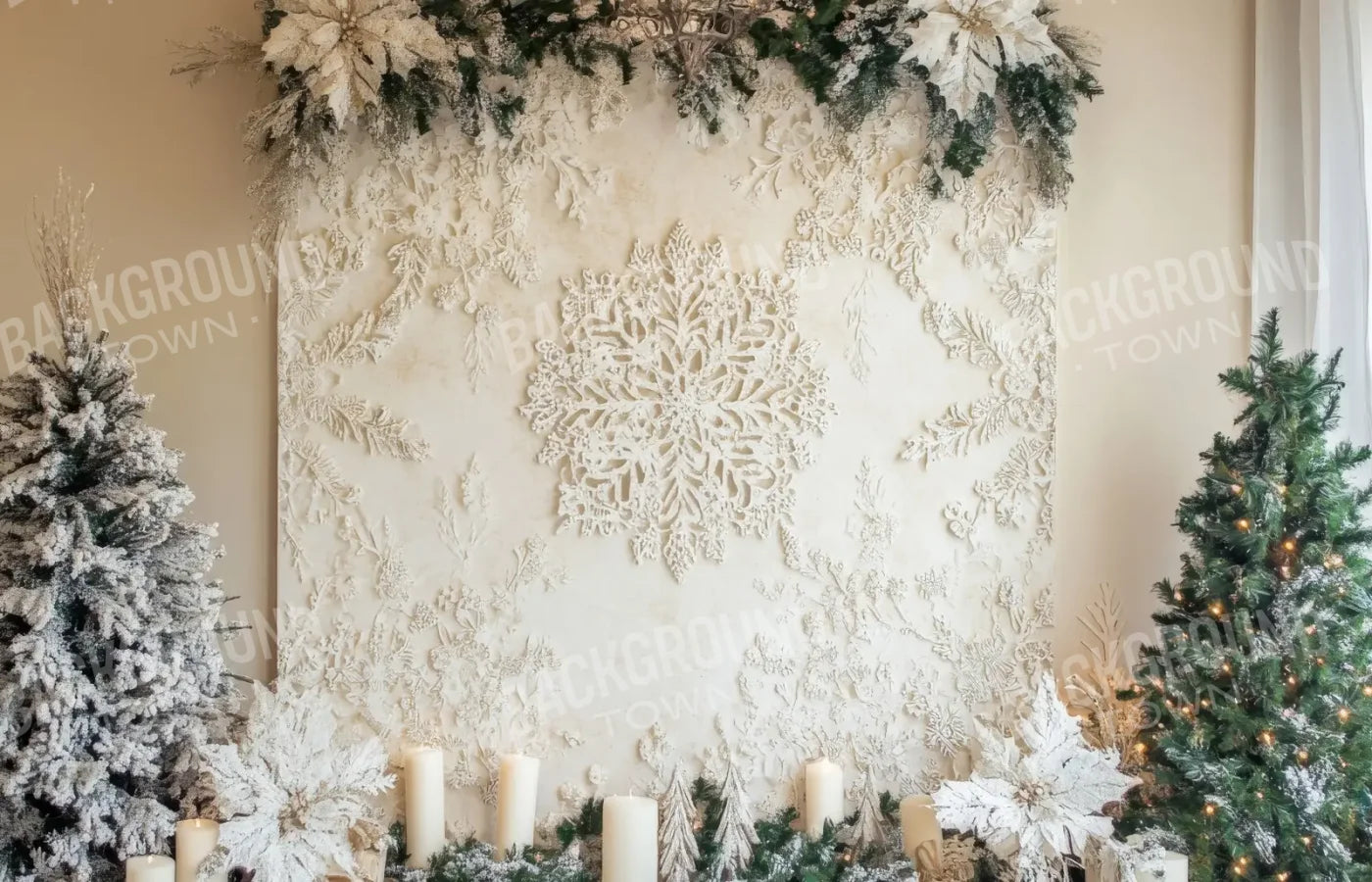 Crochet Christmas Tapestry 14’x9’ UltraCloth (168 x 108 inch) Backdrop