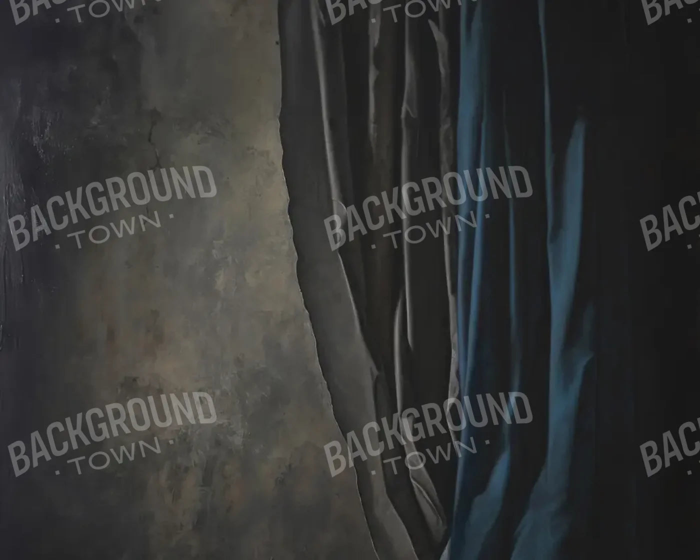 Curtained Wall Blue 10’x8’ Fleece (120 x 96 inch) Backdrop