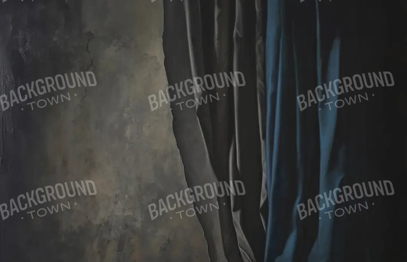 Curtained Wall Blue 14’x9’ UltraCloth (168 x 108 inch) Backdrop