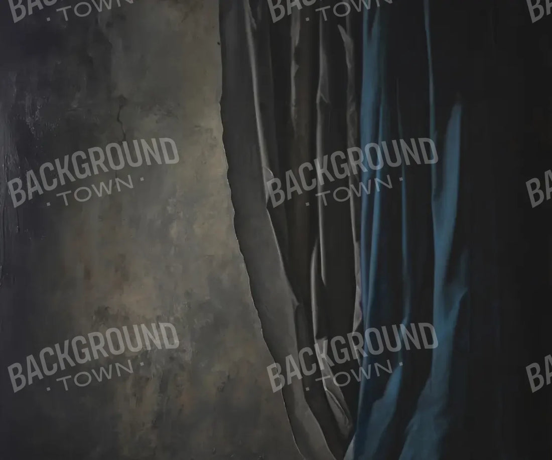 Curtained Wall Blue 5’x4’2 Fleece (60 x 50 inch) Backdrop