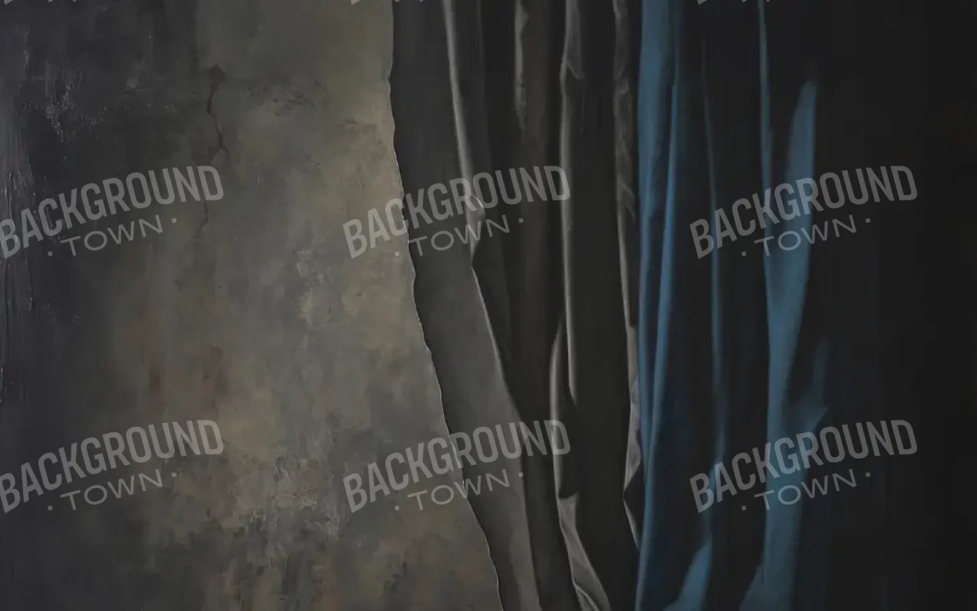 Curtained Wall Blue 8’x5’ UltraCloth (96 x 60 inch) Backdrop