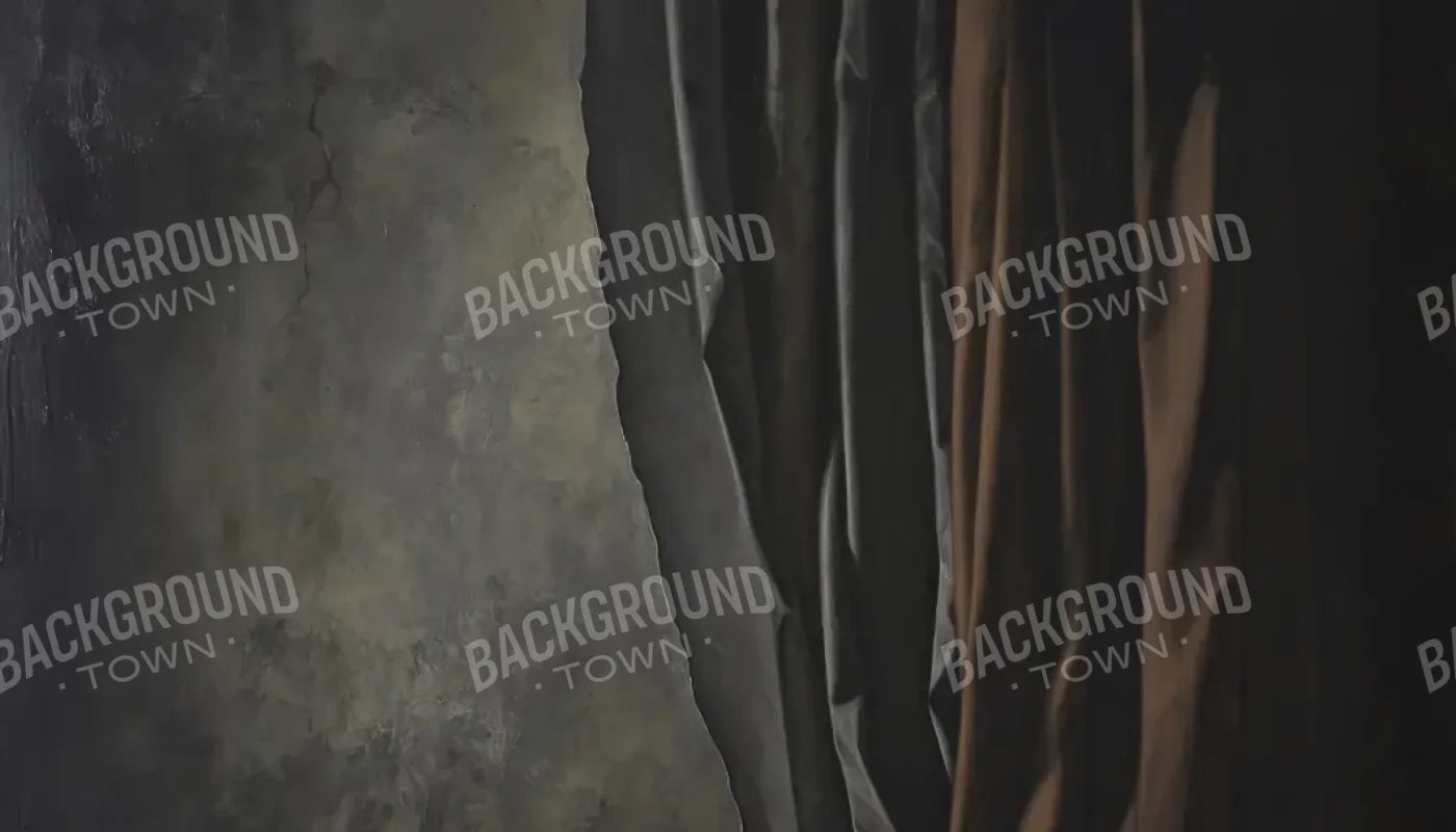Curtained Wall Brown 14’x8’ UltraCloth (168 x 96 inch) Backdrop