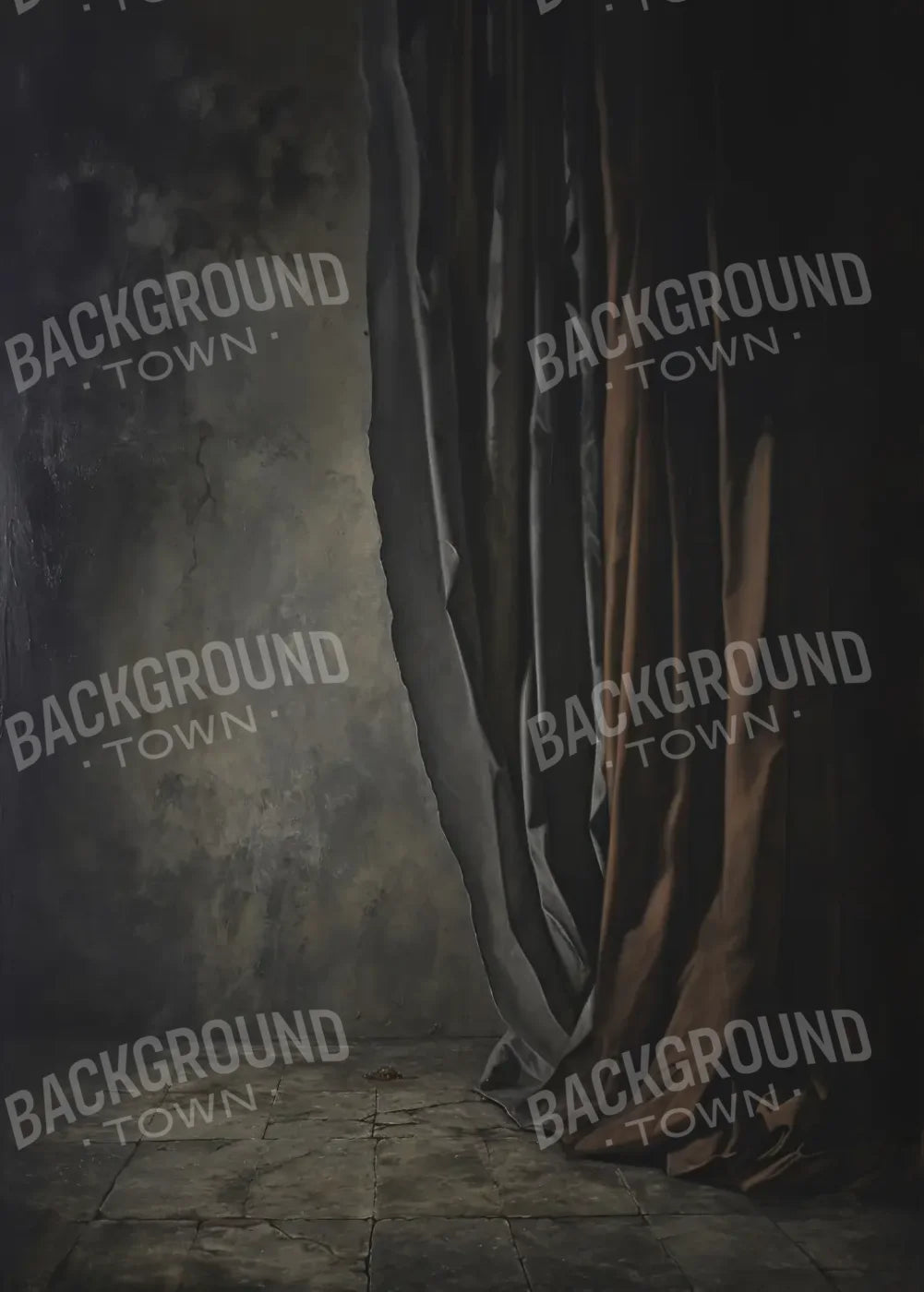 Curtained Wall Brown 5’x7’ UltraCloth (60 x 84 inch) Backdrop