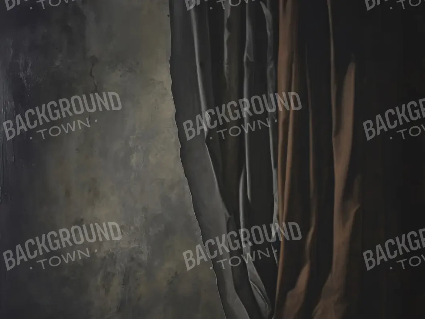 Curtained Wall Brown 8’x6’ Fleece (96 x 72 inch) Backdrop
