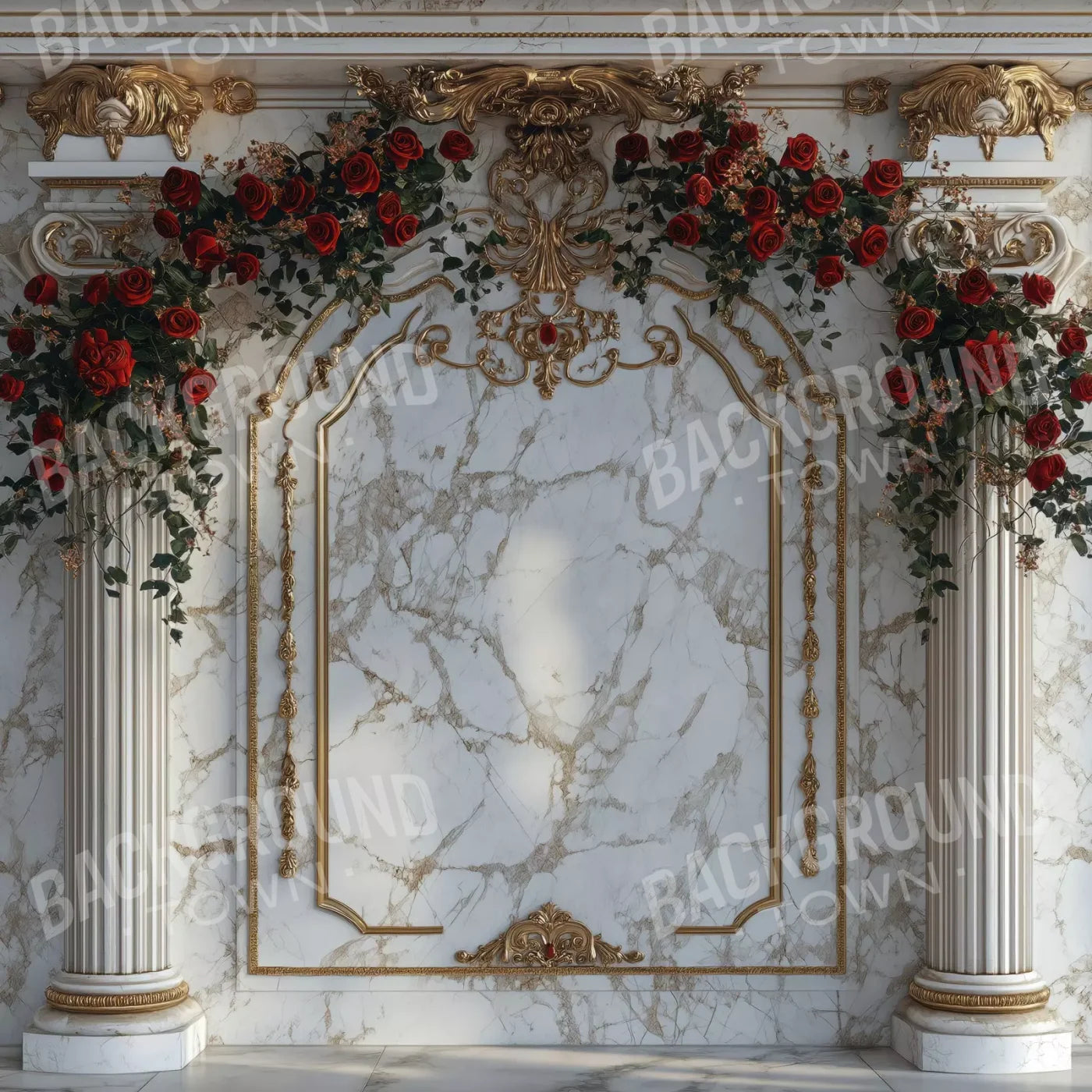 Curved Rose Arch 8’X8’ Fleece (96 X Inch) Backdrop