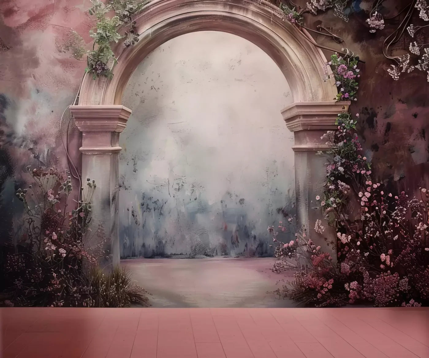 Dahlia Pink Arch 12’X10’ Ultracloth (144 X 120 Inch) Backdrop