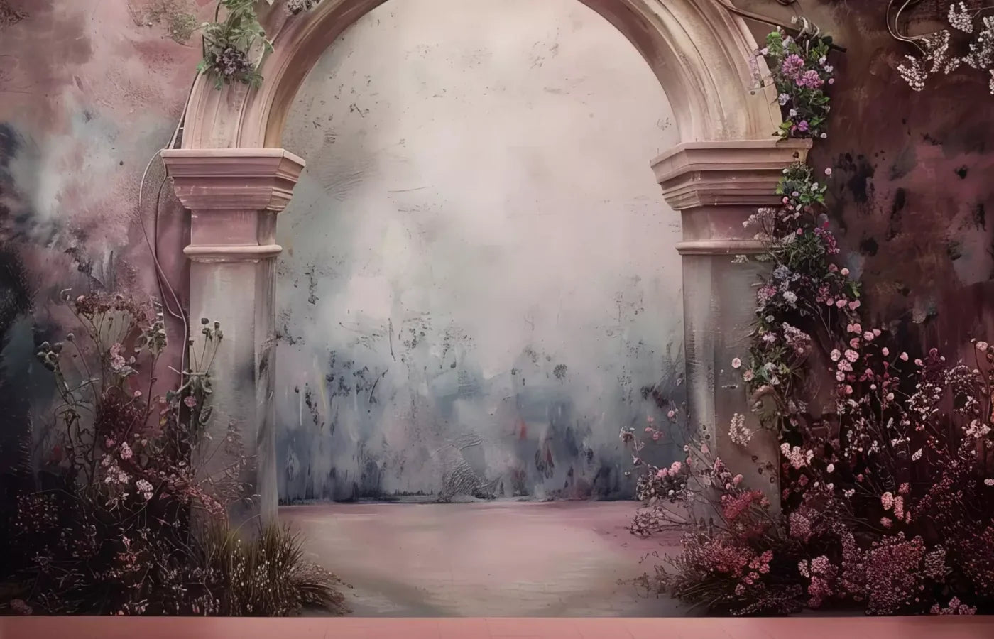 Dahlia Pink Arch 14’X9’ Ultracloth (168 X 108 Inch) Backdrop