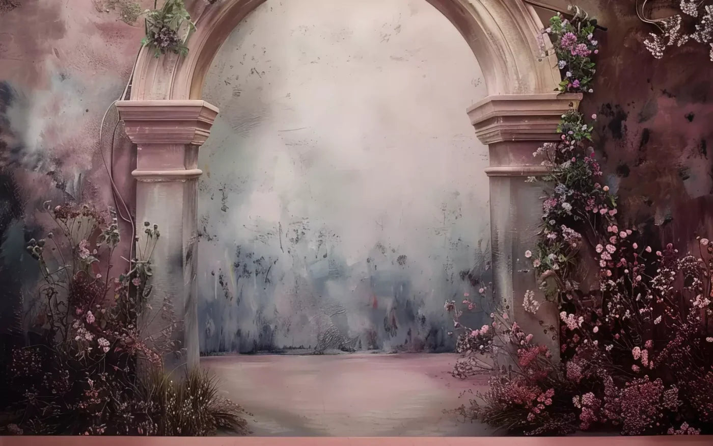 Dahlia Pink Arch 16’X10’ Ultracloth (192 X 120 Inch) Backdrop