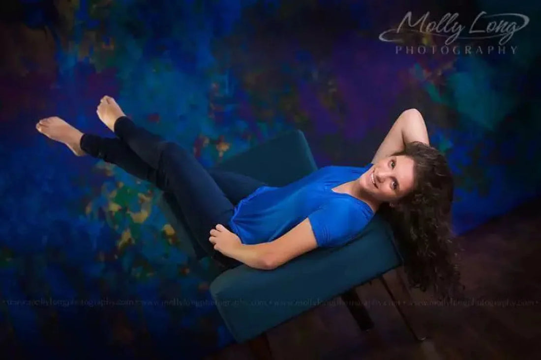 Blue Textured Backdrop for Photography