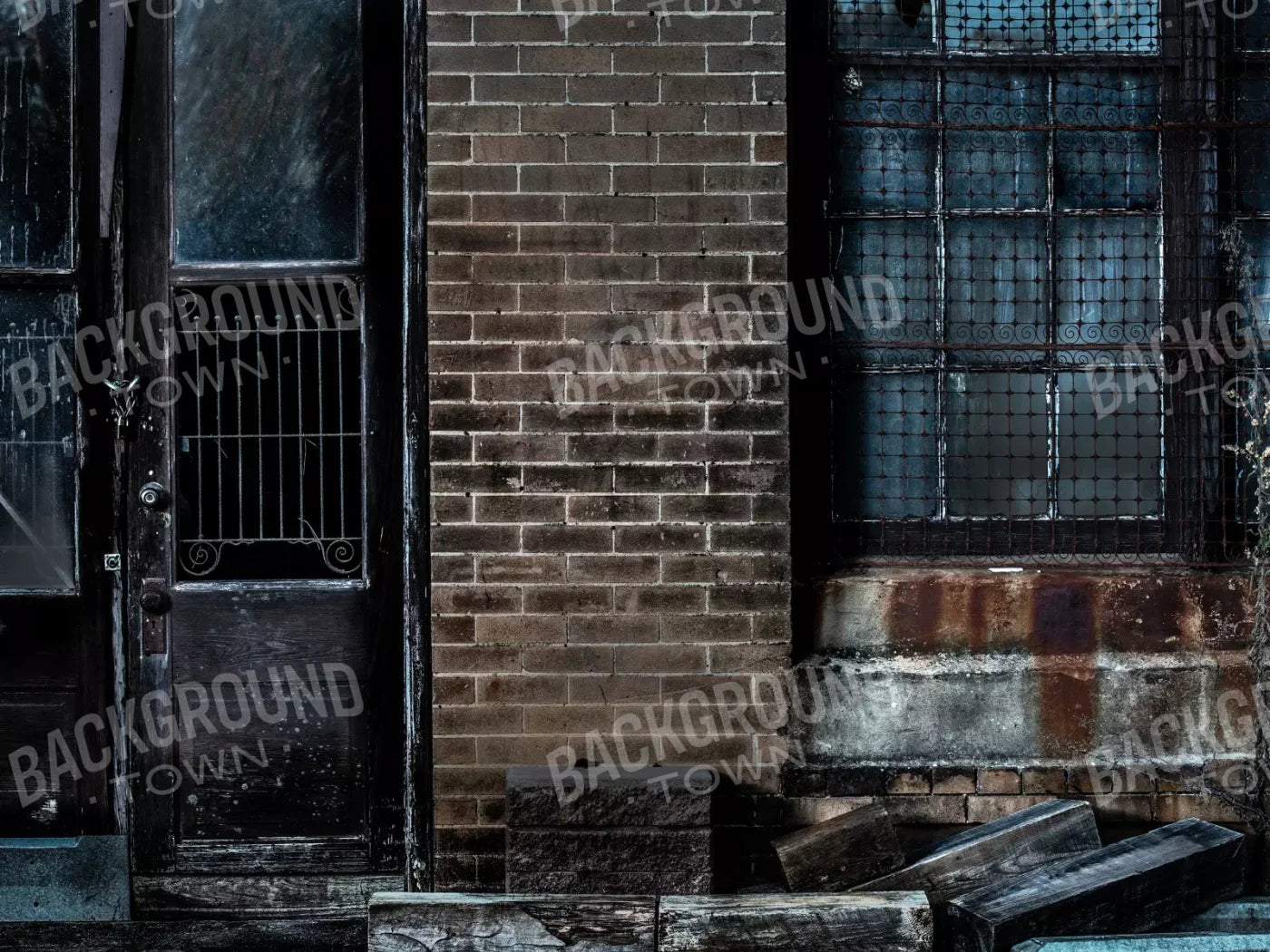Dark Back Alley 6’8’X5’ Fleece (80 X 60 Inch) Backdrop