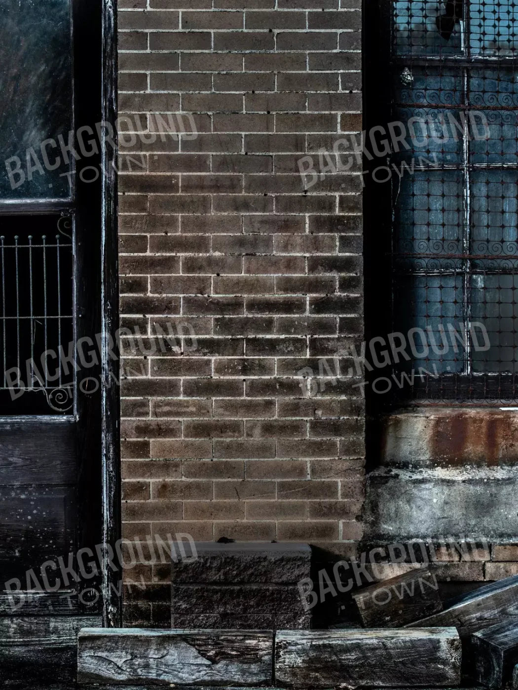 Dark Back Alley 8’X10’ Fleece (96 X 120 Inch) Backdrop