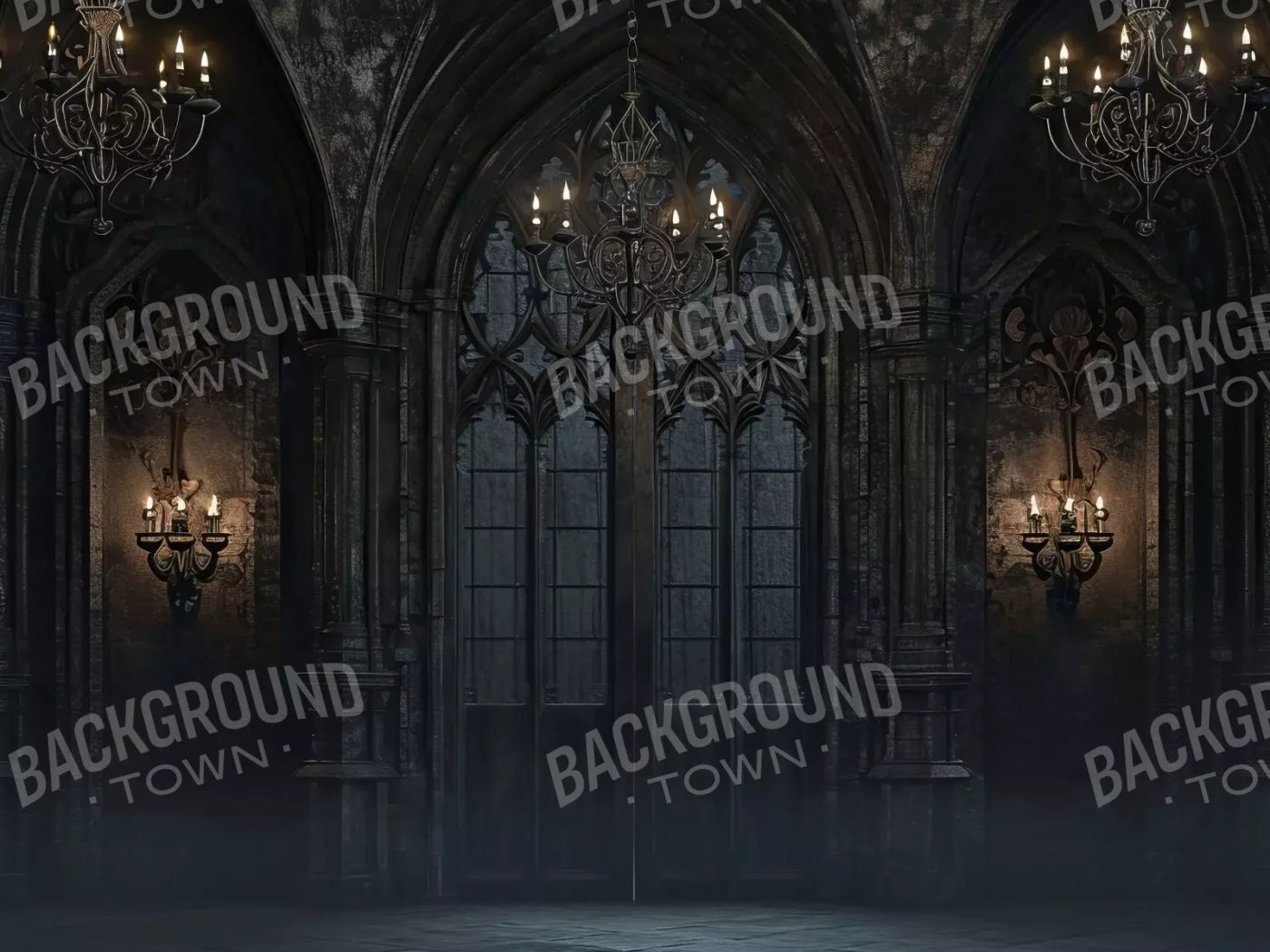 Dark Castle Great Hall 8’X6’ Fleece (96 X 72 Inch) Backdrop
