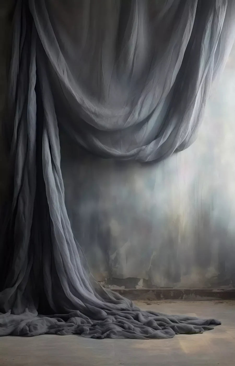 Chiffon Elegance Dark Charcoal 8X12 Ultracloth ( 96 X 144 Inch ) Backdrop