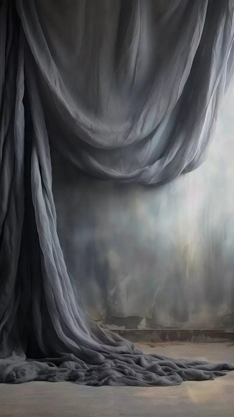 Chiffon Elegance Dark Charcoal 8X14 Ultracloth ( 96 X 168 Inch ) Backdrop
