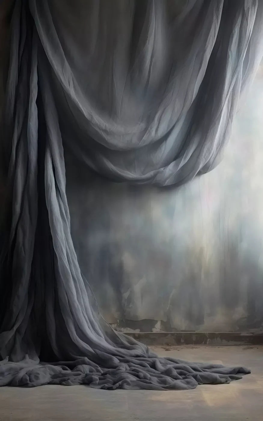 Chiffon Elegance Dark Charcoal 9X14 Ultracloth ( 108 X 168 Inch ) Backdrop