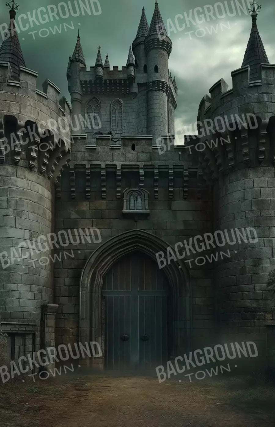 Dark Fairytale Castle 9’X14’ Ultracloth (108 X 168 Inch) Backdrop