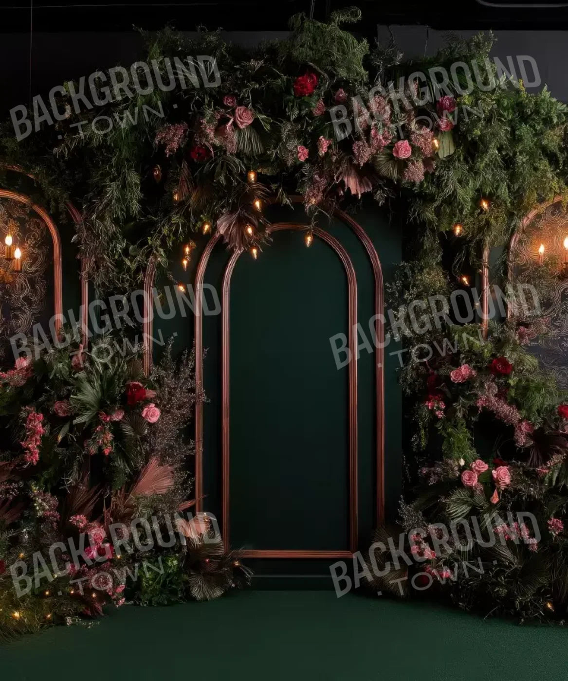 Dark Gothic Wedding Arch Ii 10’X12’ Ultracloth (120 X 144 Inch) Backdrop