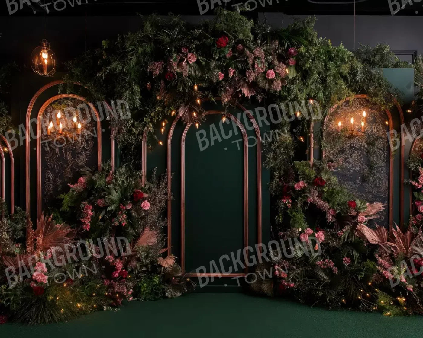 Dark Gothic Wedding Arch Ii 10’X8’ Fleece (120 X 96 Inch) Backdrop