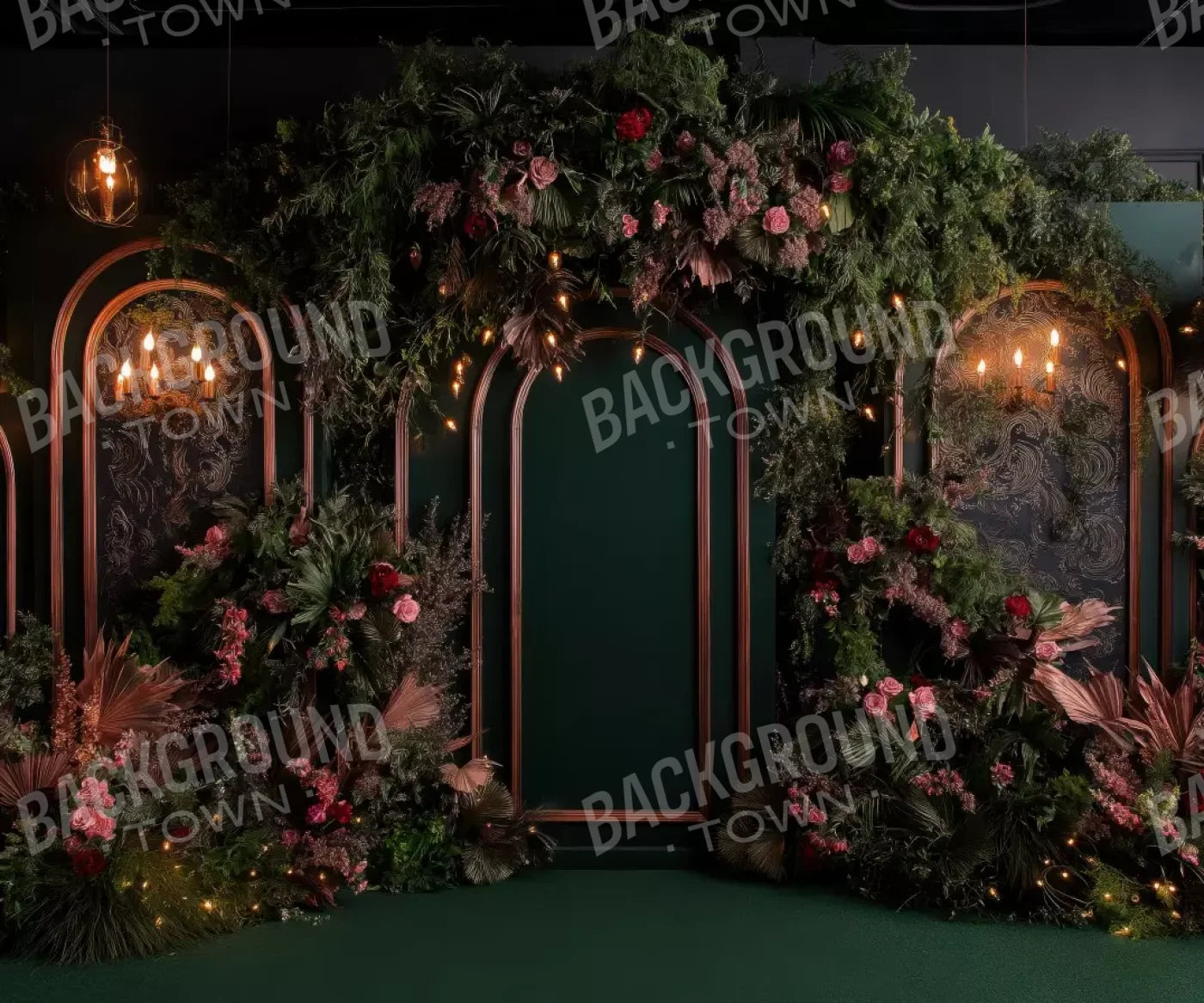 Dark Gothic Wedding Arch Ii 5’X4’2 Fleece (60 X 50 Inch) Backdrop