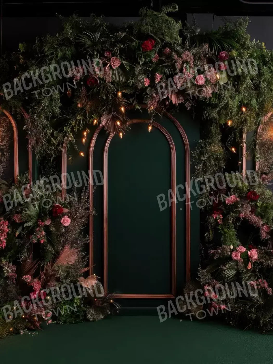 Dark Gothic Wedding Arch Ii 5’X6’8 Fleece (60 X 80 Inch) Backdrop