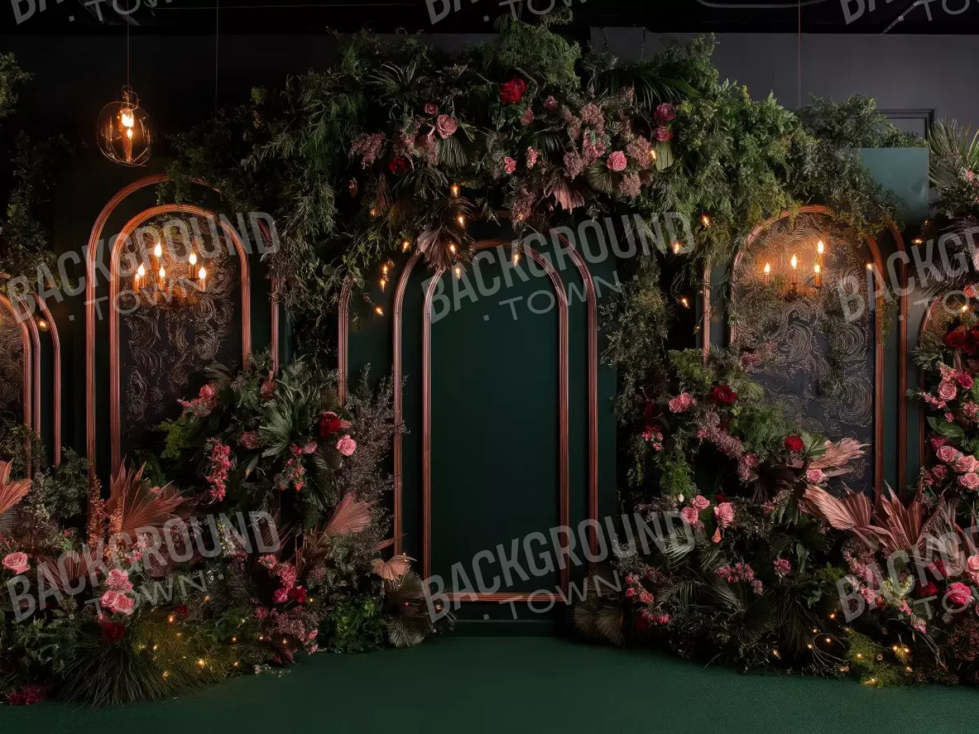Dark Gothic Wedding Arch Ii 6’8X5’ Fleece (80 X 60 Inch) Backdrop