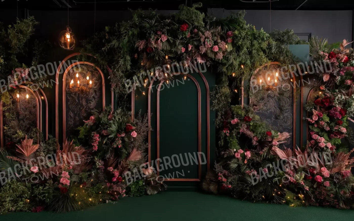 Dark Gothic Wedding Arch Ii 8’X5’ Ultracloth (96 X 60 Inch) Backdrop